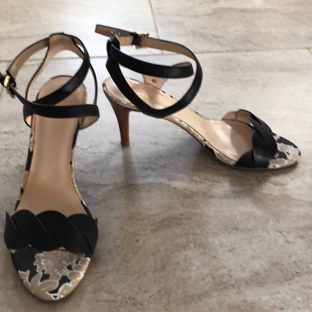 Tommy Hilfiger Floral Black Strapped Heels